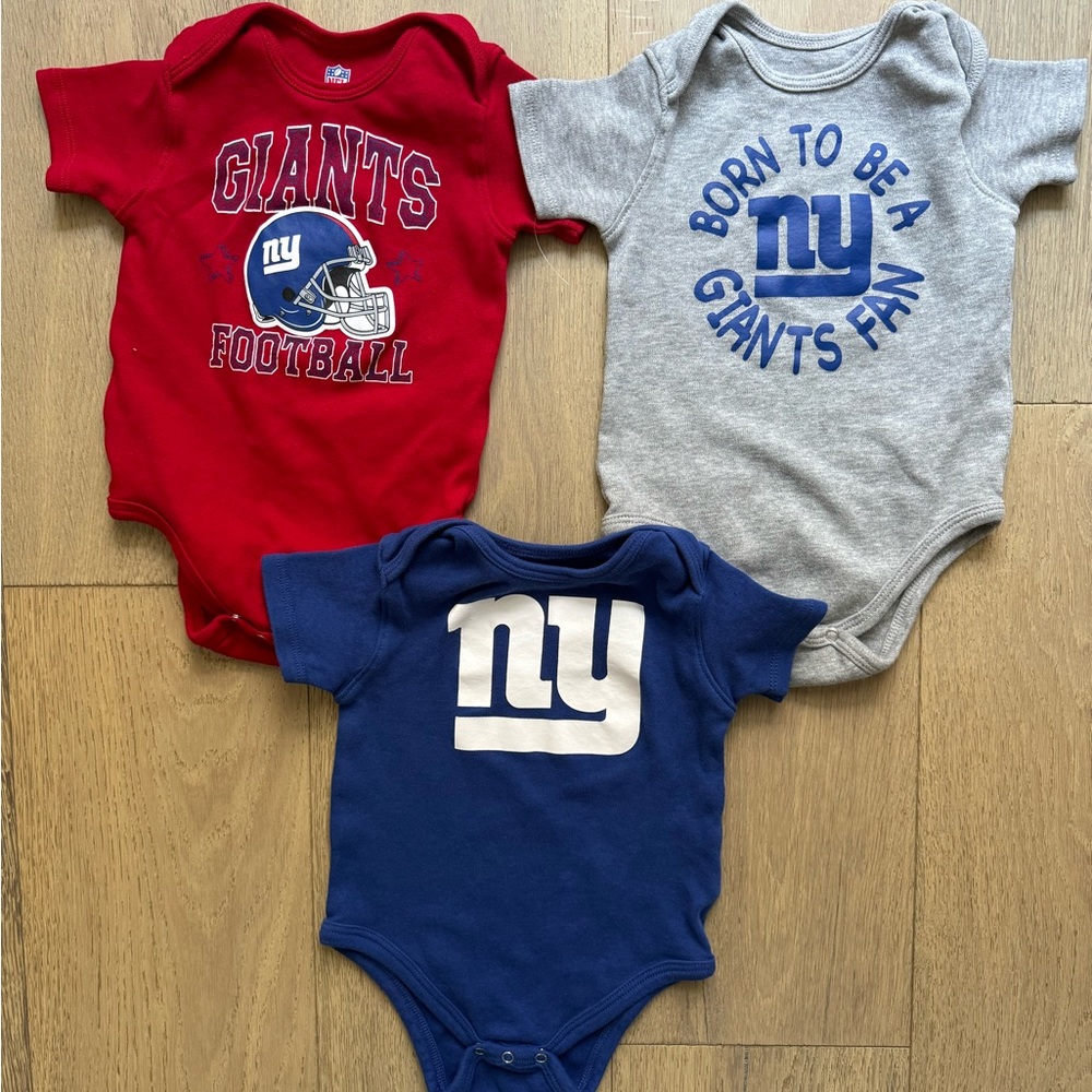 3-Pack Giants onesies